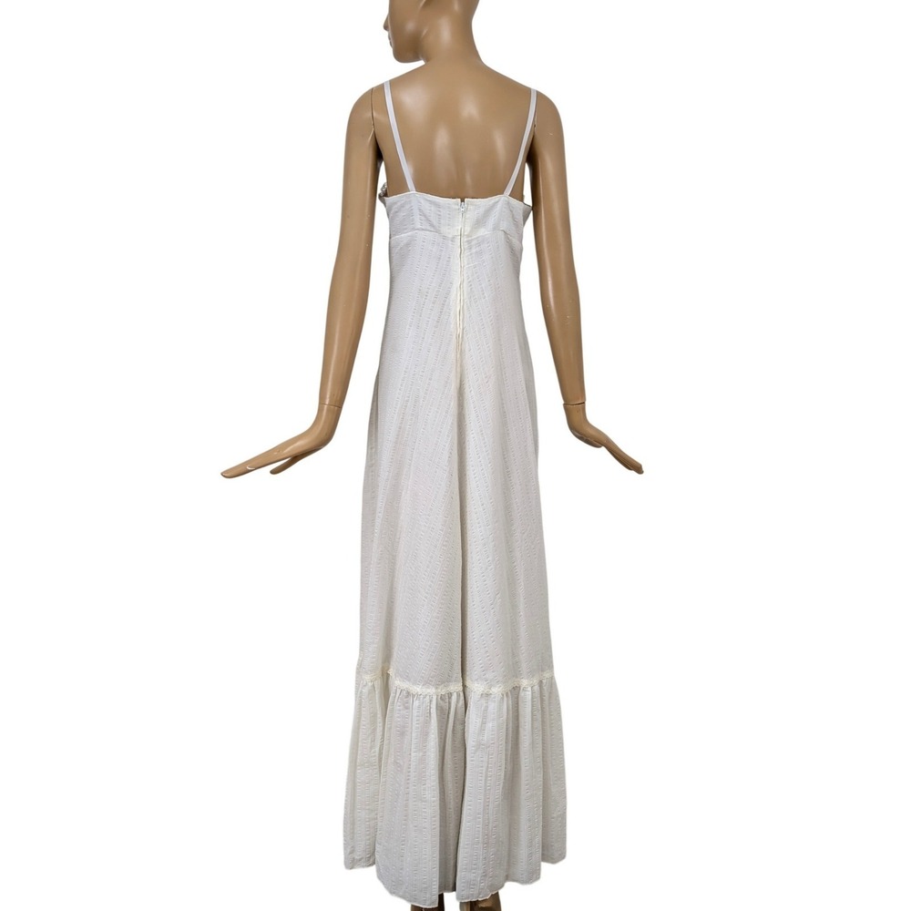 Vintage 70s Jody T of California White Lace Maxi Dress & Jacket Set Bridal Boho - Picture 6 of 10